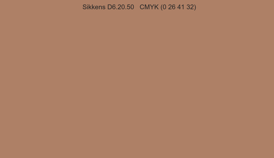 Color Sikkens D6.20.50 to CMYK (0 26 41 32) converter Color Sikkens D6.20.50 to CMYK (0 26 41 32) converter