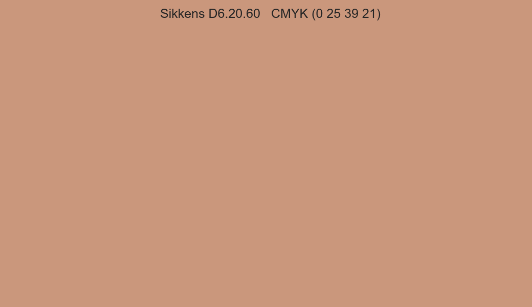 Color Sikkens D6.20.60 to CMYK (0 25 39 21) converter Color Sikkens D6.20.60 to CMYK (0 25 39 21) converter