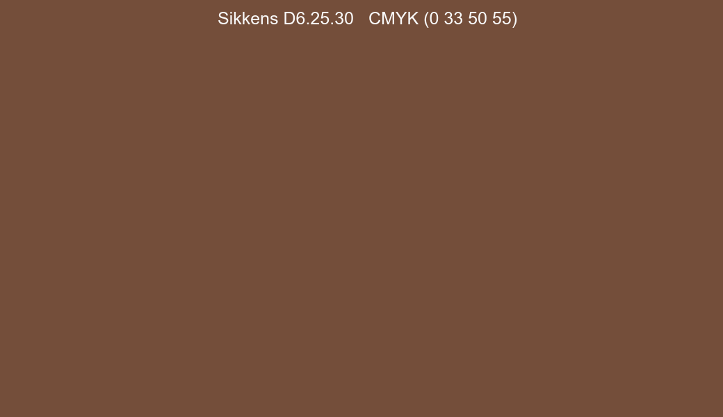 Color Sikkens D6.25.30 to CMYK (0 33 50 55) converter Color Sikkens D6.25.30 to CMYK (0 33 50 55) converter