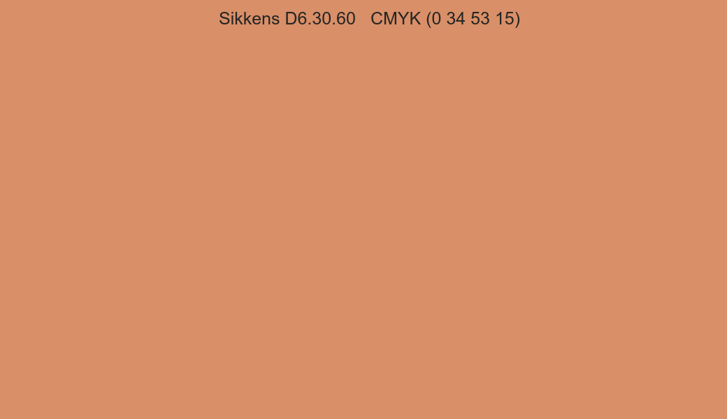 Color Sikkens D6.30.60 to CMYK (0 34 53 15) converter Color Sikkens D6.30.60 to CMYK (0 34 53 15) converter
