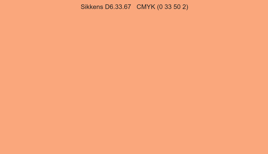 Color Sikkens D6.33.67 to CMYK (0 33 50 2) converter Color Sikkens D6.33.67 to CMYK (0 33 50 2) converter