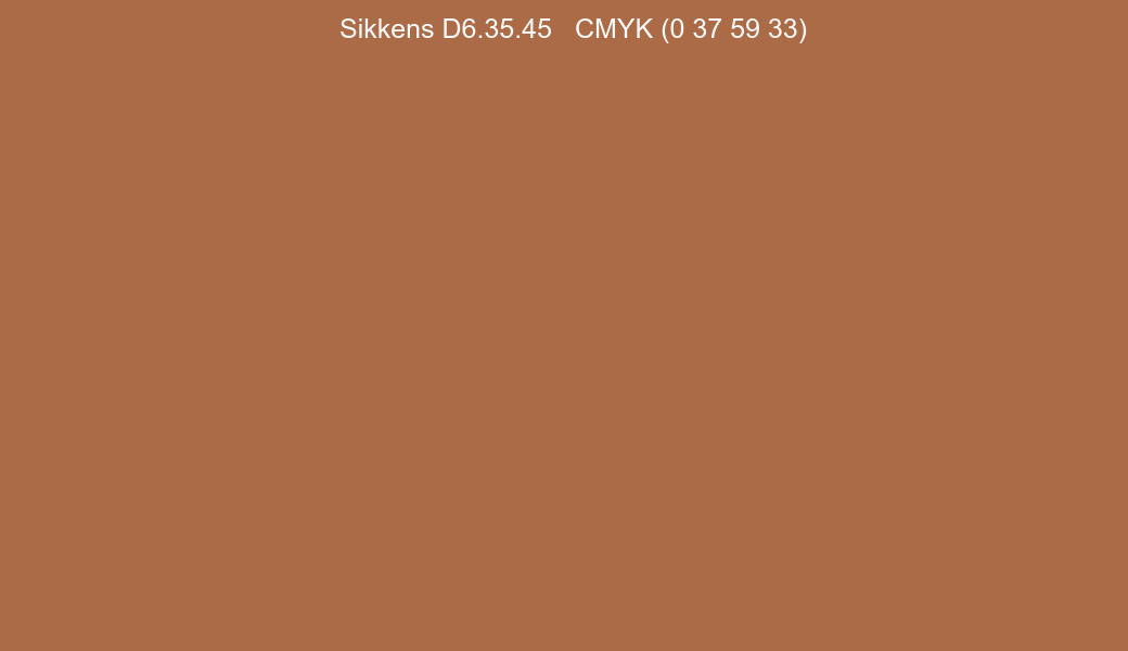 Color Sikkens D6.35.45 to CMYK (0 37 59 33) converter Color Sikkens D6.35.45 to CMYK (0 37 59 33) converter