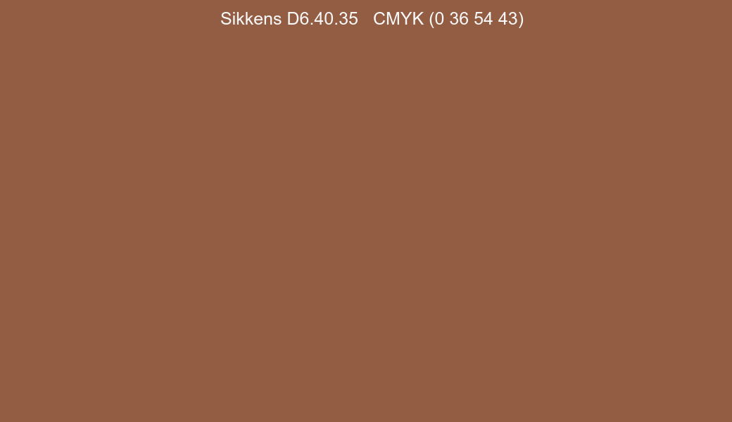 Color Sikkens D6.40.35 to CMYK (0 36 54 43) converter Color Sikkens D6.40.35 to CMYK (0 36 54 43) converter