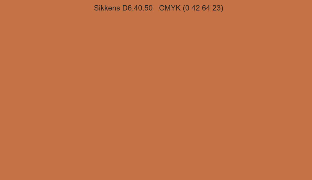 Color Sikkens D6.40.50 to CMYK (0 42 64 23) converter Color Sikkens D6.40.50 to CMYK (0 42 64 23) converter