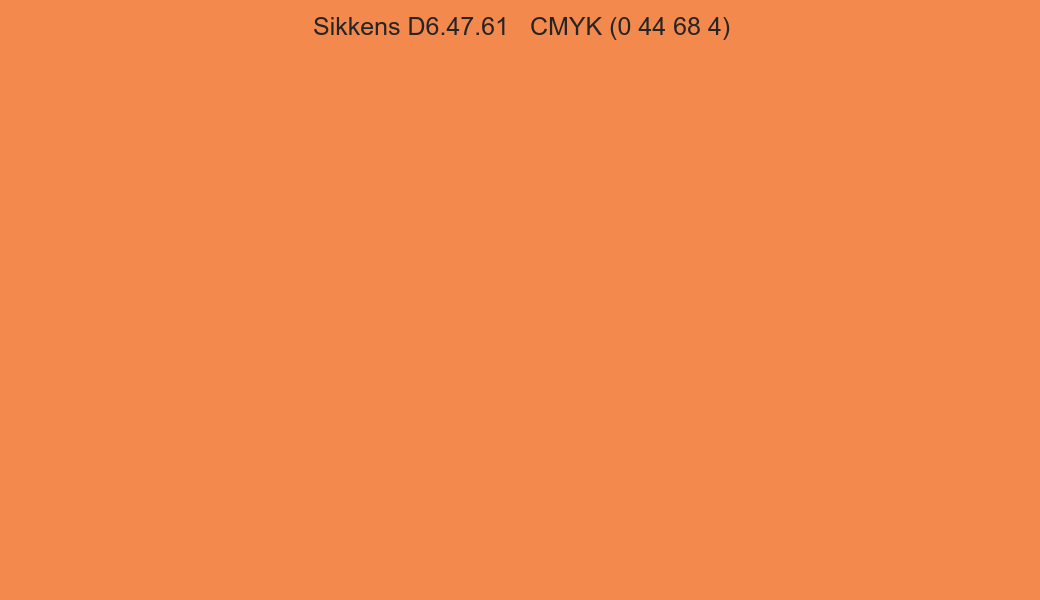 Color Sikkens D6.47.61 to CMYK (0 44 68 4) converter Color Sikkens D6.47.61 to CMYK (0 44 68 4) converter
