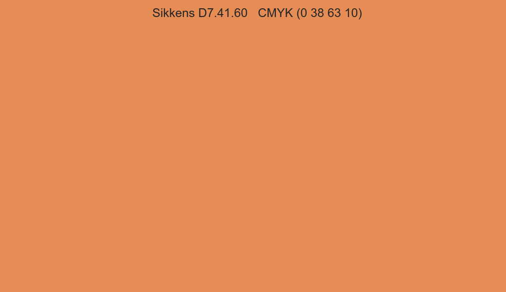 Color Sikkens D7.41.60 to CMYK (0 38 63 10) converter Color Sikkens D7.41.60 to CMYK (0 38 63 10) converter