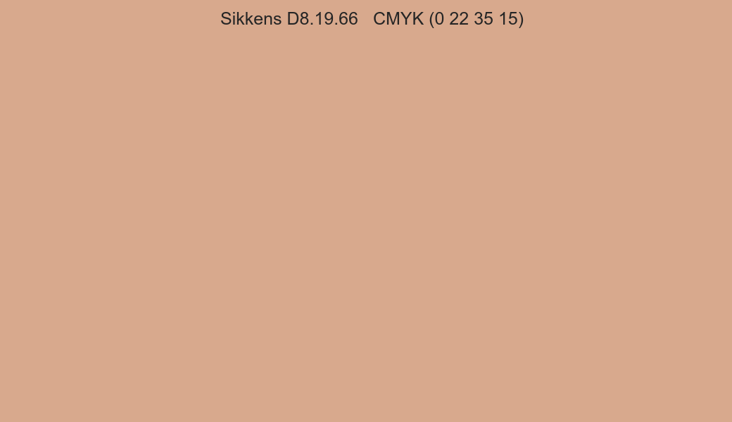 Color Sikkens D8.19.66 to CMYK (0 22 35 15) converter Color Sikkens D8.19.66 to CMYK (0 22 35 15) converter