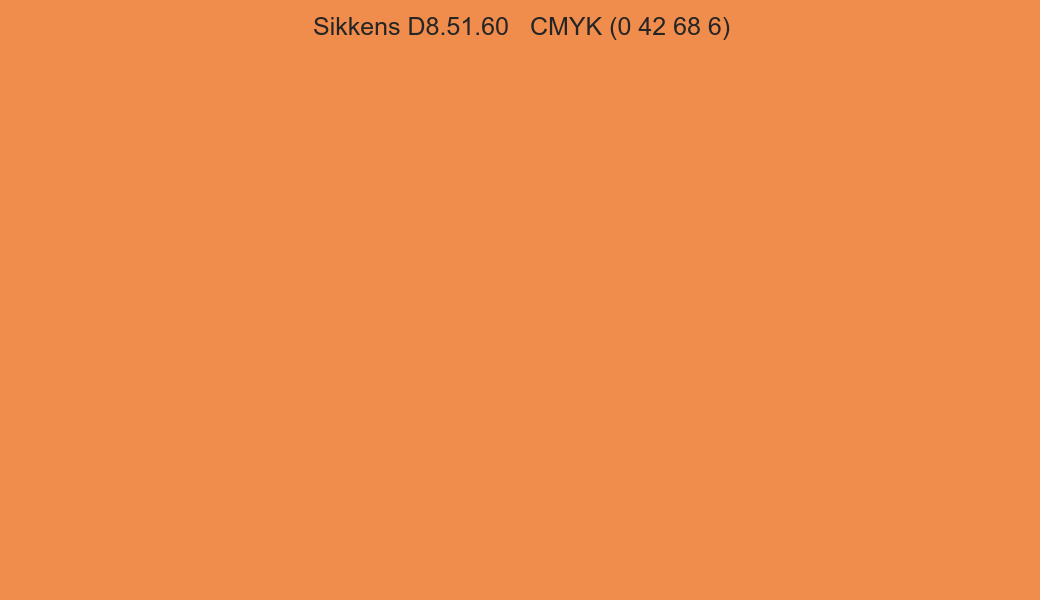 Color Sikkens D8.51.60 to CMYK (0 42 68 6) converter Color Sikkens D8.51.60 to CMYK (0 42 68 6) converter