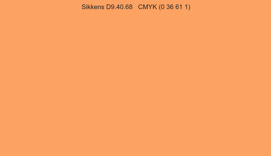 Color Sikkens D9.40.68 to CMYK (0 36 61 1) converter Color Sikkens D9.40.68 to CMYK (0 36 61 1) converter
