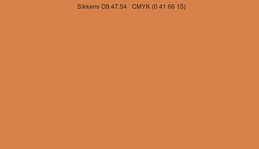 Color Sikkens D9.47.54 to CMYK (0 41 66 15) converter Color Sikkens D9.47.54 to CMYK (0 41 66 15) converter