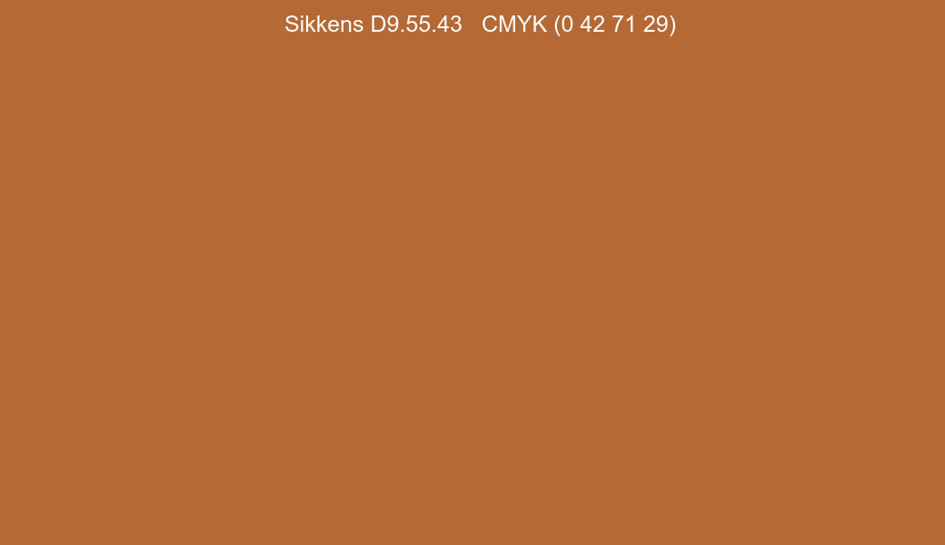 Color Sikkens D9.55.43 to CMYK (0 42 71 29) converter Color Sikkens D9.55.43 to CMYK (0 42 71 29) converter