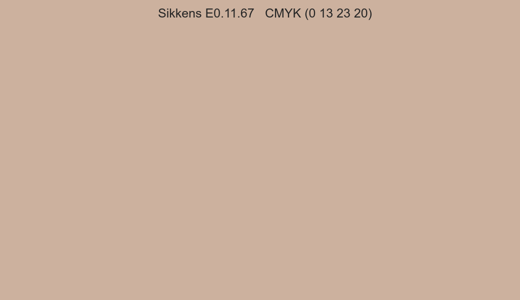 Color Sikkens E0.11.67 to CMYK (0 13 23 20) converter Color Sikkens E0.11.67 to CMYK (0 13 23 20) converter
