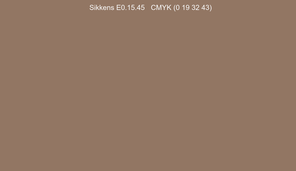 Color Sikkens E0.15.45 to CMYK (0 19 32 43) converter Color Sikkens E0.15.45 to CMYK (0 19 32 43) converter