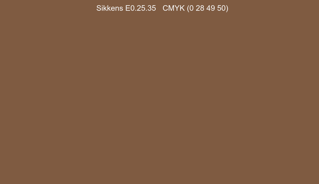 Color Sikkens E0.25.35 to CMYK (0 28 49 50) converter Color Sikkens E0.25.35 to CMYK (0 28 49 50) converter