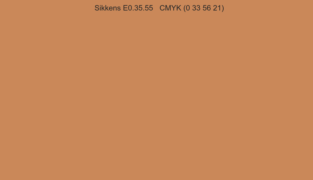 Color Sikkens E0.35.55 to CMYK (0 33 56 21) converter Color Sikkens E0.35.55 to CMYK (0 33 56 21) converter
