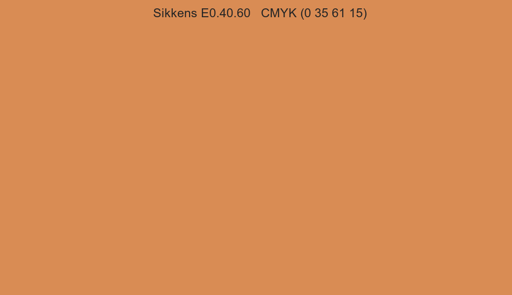 Color Sikkens E0.40.60 to CMYK (0 35 61 15) converter Color Sikkens E0.40.60 to CMYK (0 35 61 15) converter