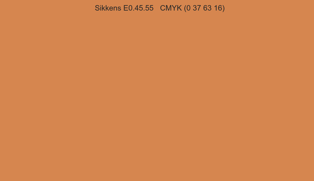 Color Sikkens E0.45.55 to CMYK (0 37 63 16) converter Color Sikkens E0.45.55 to CMYK (0 37 63 16) converter