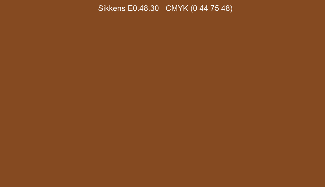Color Sikkens E0.48.30 to CMYK (0 44 75 48) converter Color Sikkens E0.48.30 to CMYK (0 44 75 48) converter