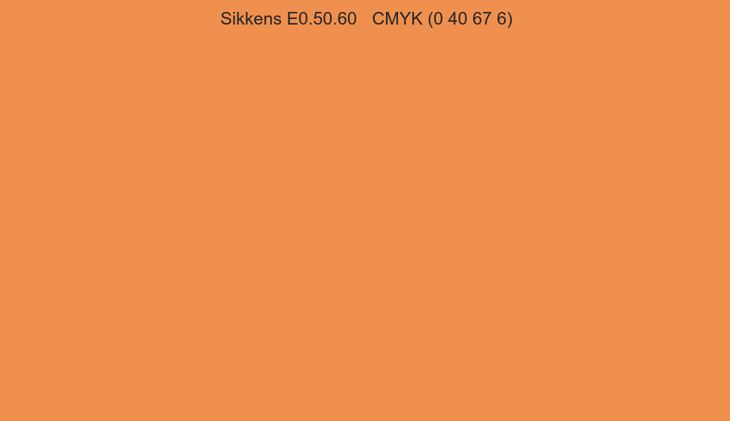 Color Sikkens E0.50.60 to CMYK (0 40 67 6) converter Color Sikkens E0.50.60 to CMYK (0 40 67 6) converter