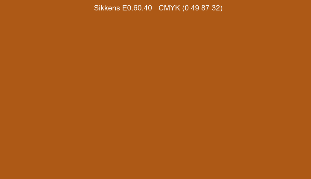 Color Sikkens E0.60.40 to CMYK (0 49 87 32) converter Color Sikkens E0.60.40 to CMYK (0 49 87 32) converter