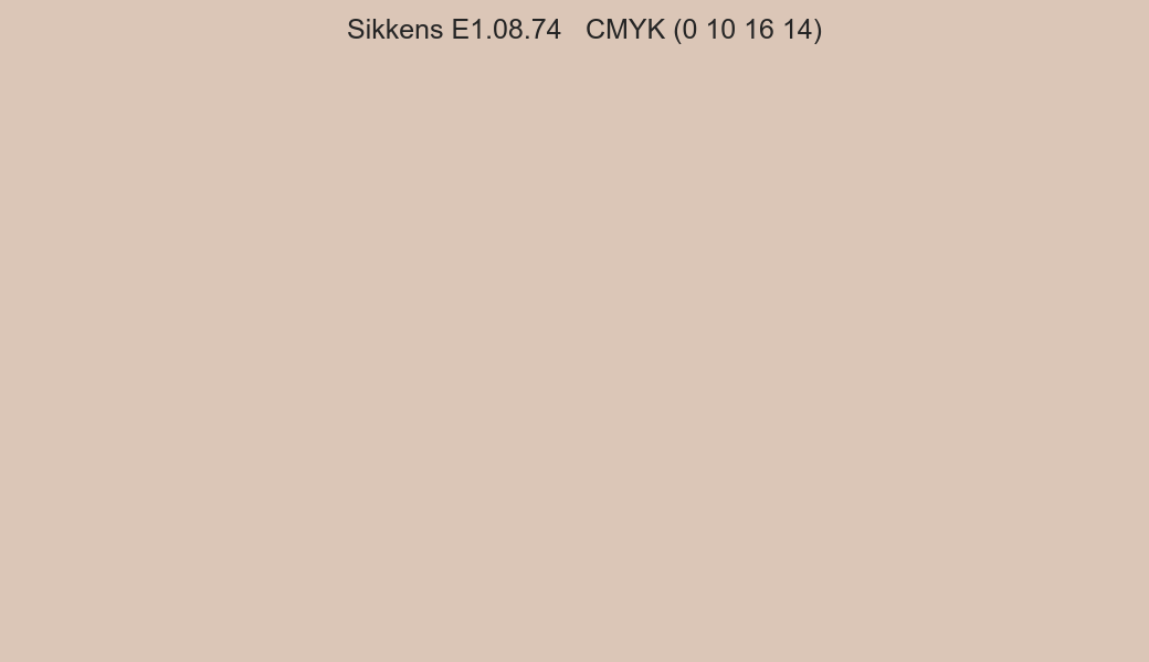 Color Sikkens E1.08.74 to CMYK (0 10 16 14) converter Color Sikkens E1.08.74 to CMYK (0 10 16 14) converter