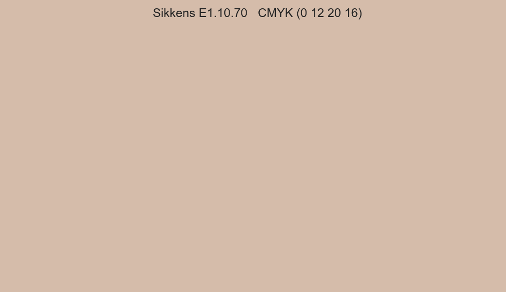 Color Sikkens E1.10.70 to CMYK (0 12 20 16) converter Color Sikkens E1.10.70 to CMYK (0 12 20 16) converter