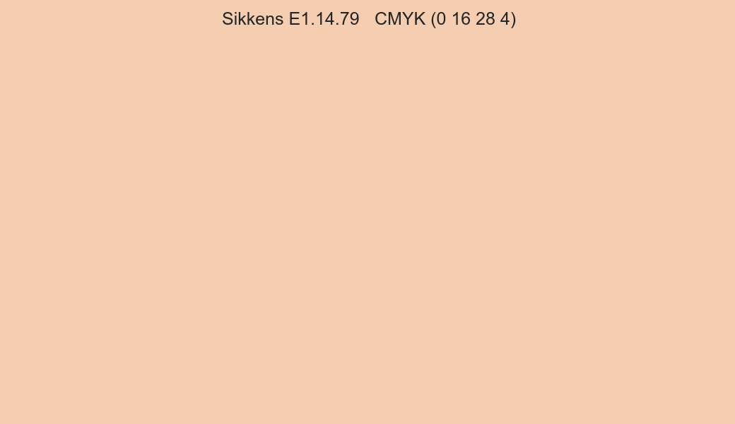 Color Sikkens E1.14.79 to CMYK (0 16 28 4) converter Color Sikkens E1.14.79 to CMYK (0 16 28 4) converter