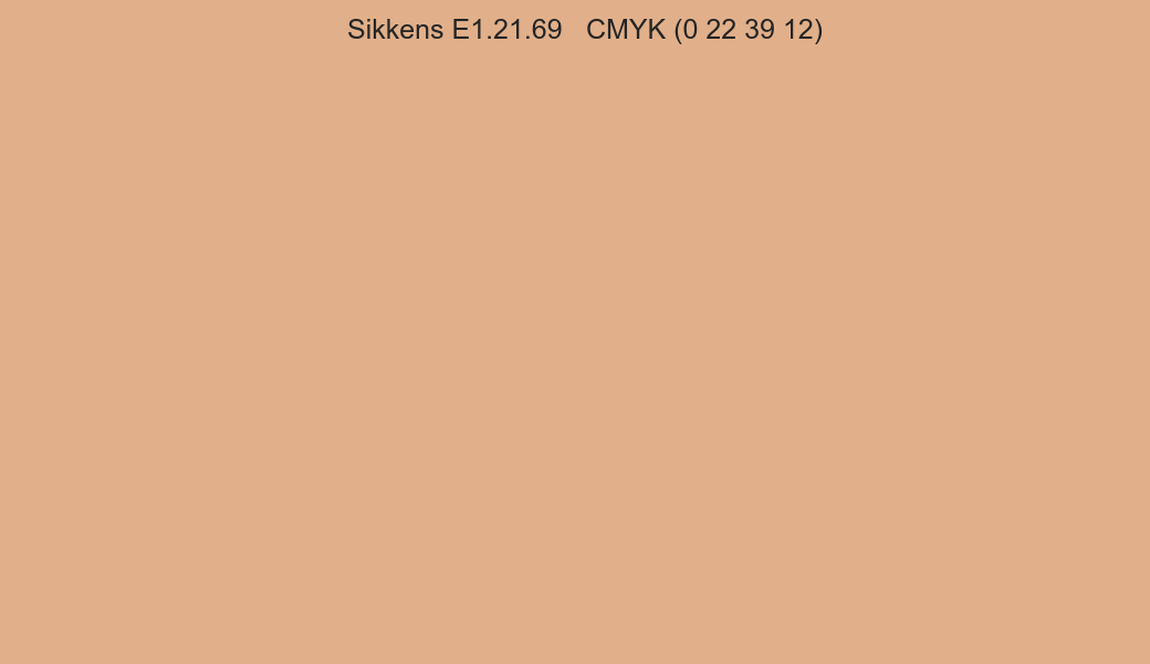 Color Sikkens E1.21.69 to CMYK (0 22 39 12) converter Color Sikkens E1.21.69 to CMYK (0 22 39 12) converter