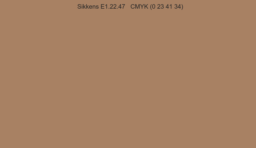 Color Sikkens E1.22.47 to CMYK (0 23 41 34) converter Color Sikkens E1.22.47 to CMYK (0 23 41 34) converter