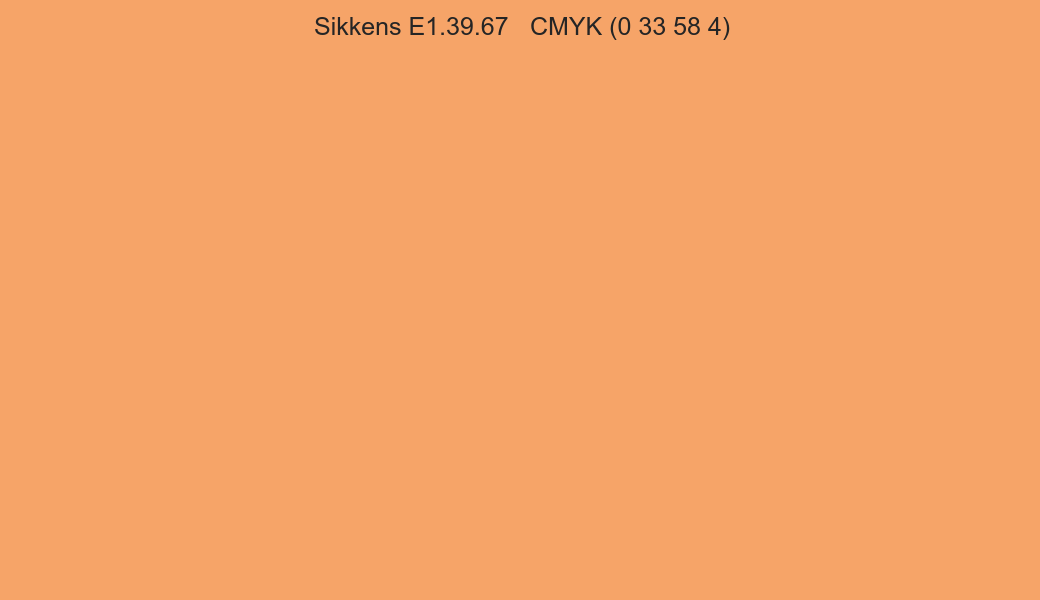 Color Sikkens E1.39.67 to CMYK (0 33 58 4) converter Color Sikkens E1.39.67 to CMYK (0 33 58 4) converter