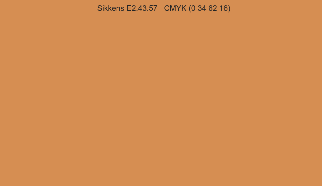 Color Sikkens E2.43.57 to CMYK (0 34 62 16) converter Color Sikkens E2.43.57 to CMYK (0 34 62 16) converter