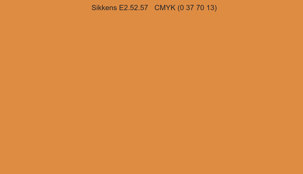 Color Sikkens E2.52.57 to CMYK (0 37 70 13) converter Color Sikkens E2.52.57 to CMYK (0 37 70 13) converter