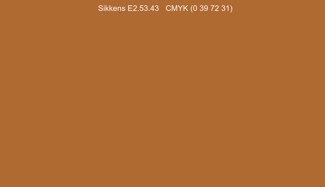 Color Sikkens E2.53.43 to CMYK (0 39 72 31) converter Color Sikkens E2.53.43 to CMYK (0 39 72 31) converter