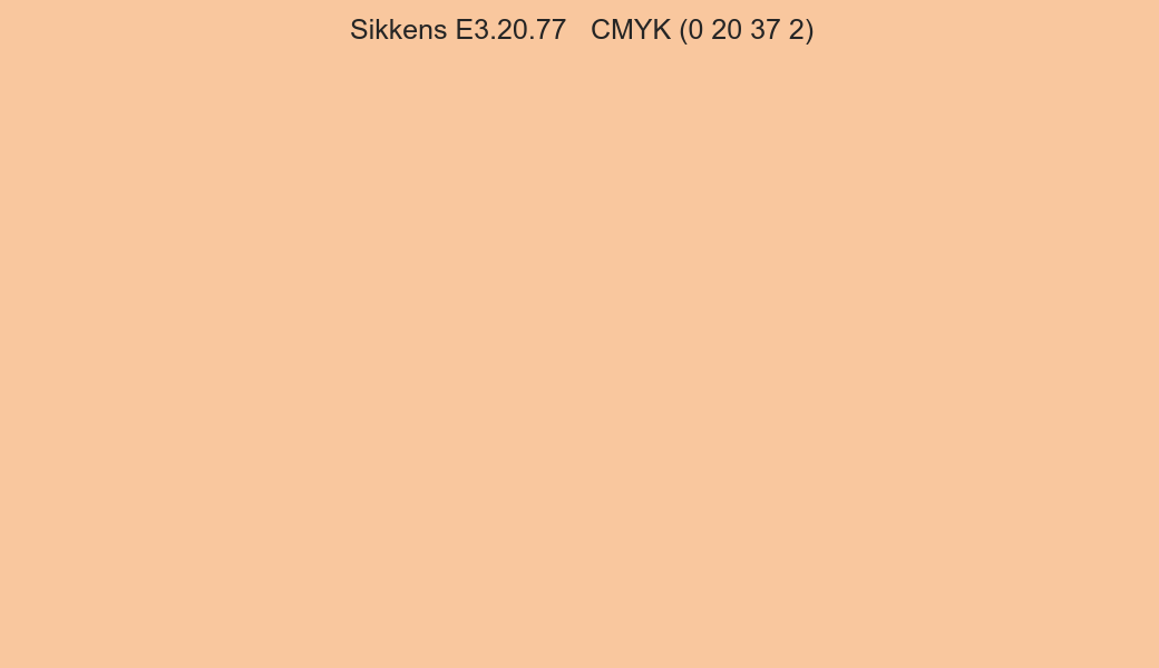 Color Sikkens E3.20.77 to CMYK (0 20 37 2) converter Color Sikkens E3.20.77 to CMYK (0 20 37 2) converter