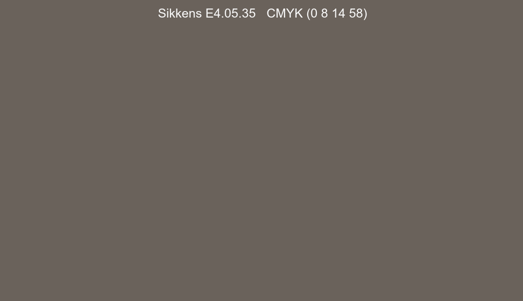 Color Sikkens E4.05.35 to CMYK (0 8 14 58) converter Color Sikkens E4.05.35 to CMYK (0 8 14 58) converter