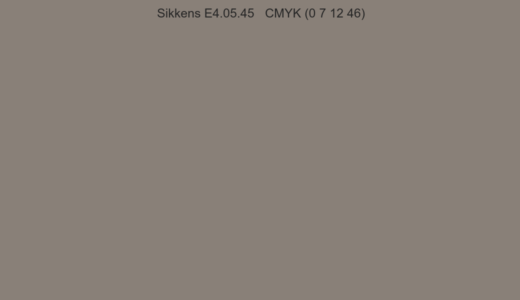 Color Sikkens E4.05.45 to CMYK (0 7 12 46) converter Color Sikkens E4.05.45 to CMYK (0 7 12 46) converter