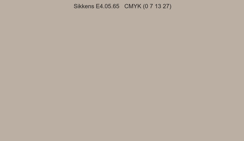 Color Sikkens E4.05.65 to CMYK (0 7 13 27) converter Color Sikkens E4.05.65 to CMYK (0 7 13 27) converter