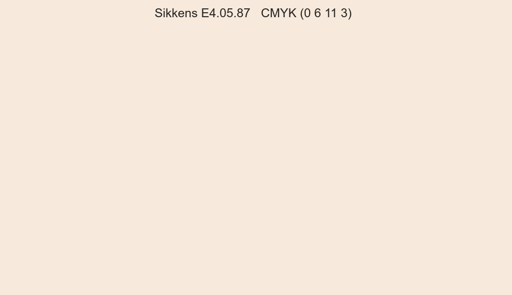 Color Sikkens E4.05.87 to CMYK (0 6 11 3) converter Color Sikkens E4.05.87 to CMYK (0 6 11 3) converter