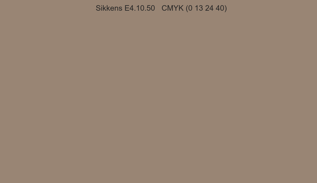 Color Sikkens E4.10.50 to CMYK (0 13 24 40) converter Color Sikkens E4.10.50 to CMYK (0 13 24 40) converter