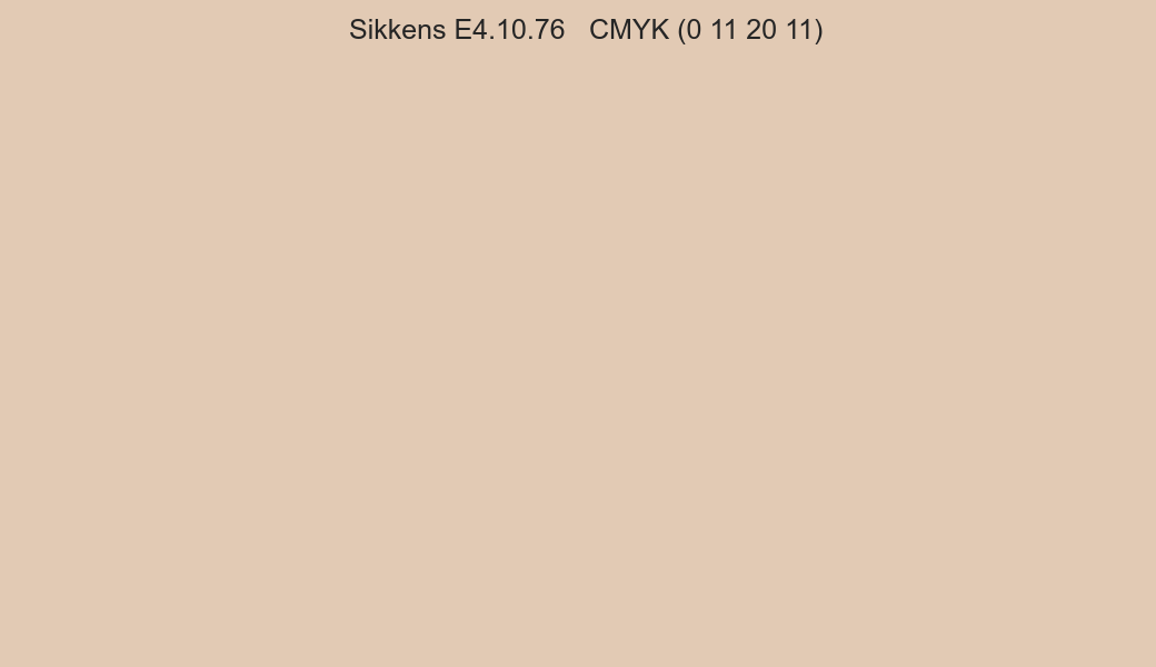 Color Sikkens E4.10.76 to CMYK (0 11 20 11) converter Color Sikkens E4.10.76 to CMYK (0 11 20 11) converter