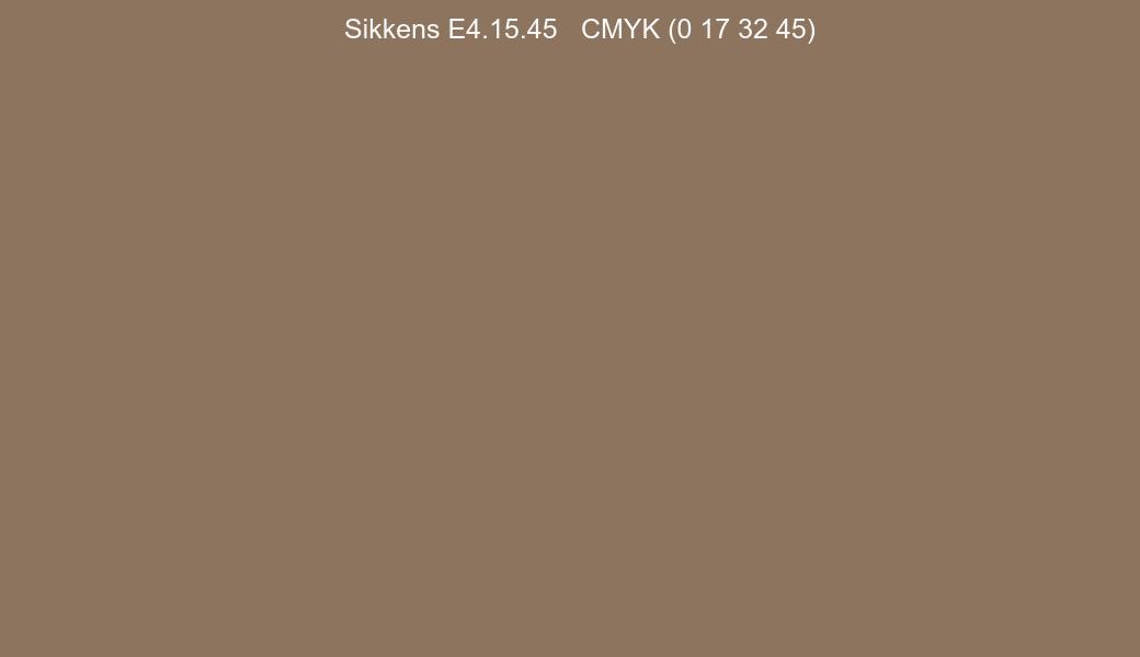 Color Sikkens E4.15.45 to CMYK (0 17 32 45) converter Color Sikkens E4.15.45 to CMYK (0 17 32 45) converter