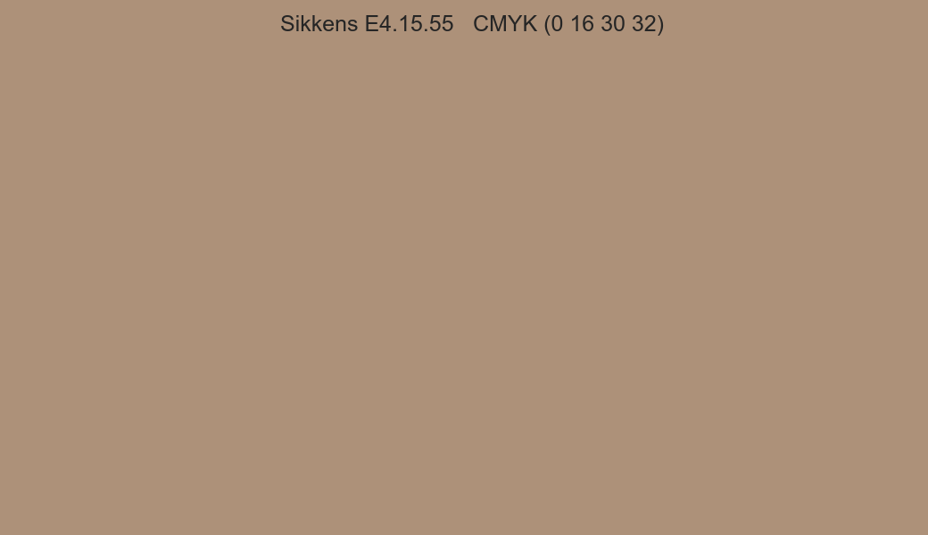 Color Sikkens E4.15.55 to CMYK (0 16 30 32) converter Color Sikkens E4.15.55 to CMYK (0 16 30 32) converter