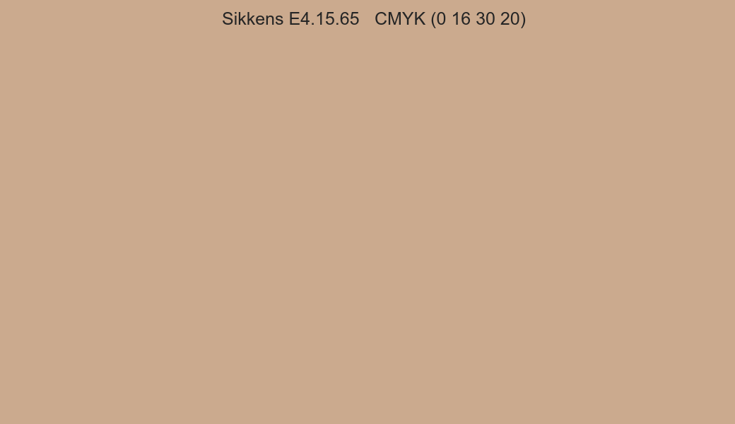 Color Sikkens E4.15.65 to CMYK (0 16 30 20) converter Color Sikkens E4.15.65 to CMYK (0 16 30 20) converter