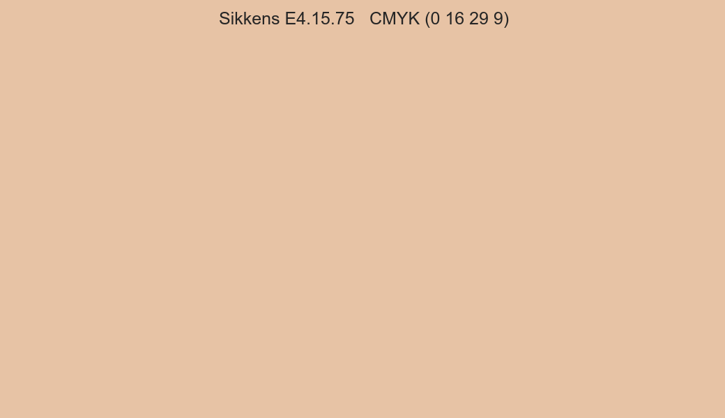 Color Sikkens E4.15.75 to CMYK (0 16 29 9) converter Color Sikkens E4.15.75 to CMYK (0 16 29 9) converter