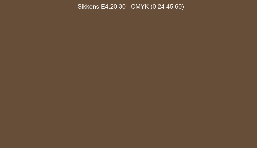 Color Sikkens E4.20.30 to CMYK (0 24 45 60) converter Color Sikkens E4.20.30 to CMYK (0 24 45 60) converter