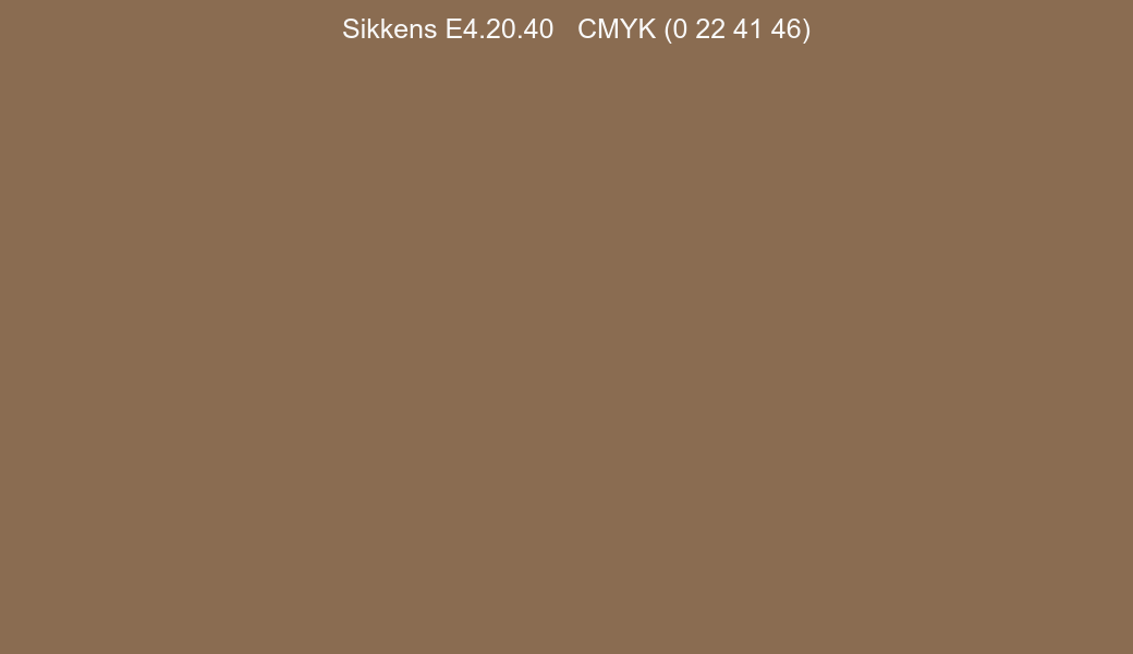 Color Sikkens E4.20.40 to CMYK (0 22 41 46) converter Color Sikkens E4.20.40 to CMYK (0 22 41 46) converter