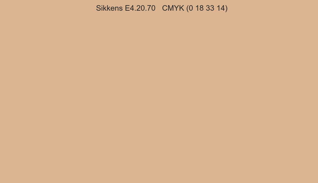 Color Sikkens E4.20.70 to CMYK (0 18 33 14) converter Color Sikkens E4.20.70 to CMYK (0 18 33 14) converter