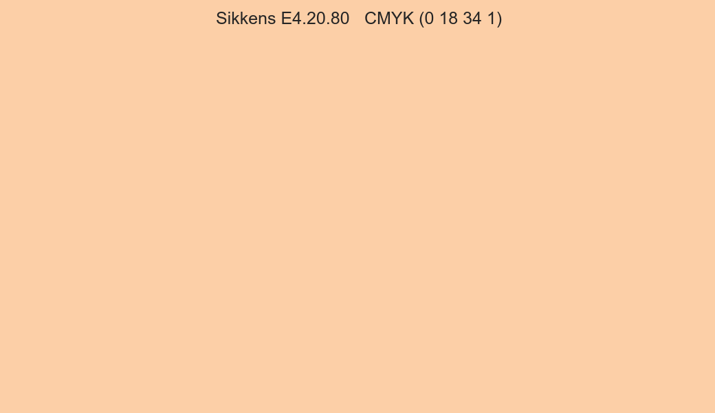 Color Sikkens E4.20.80 to CMYK (0 18 34 1) converter Color Sikkens E4.20.80 to CMYK (0 18 34 1) converter