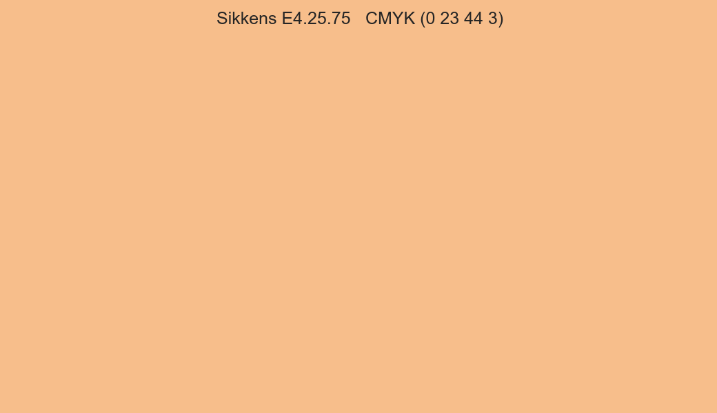 Color Sikkens E4.25.75 to CMYK (0 23 44 3) converter Color Sikkens E4.25.75 to CMYK (0 23 44 3) converter