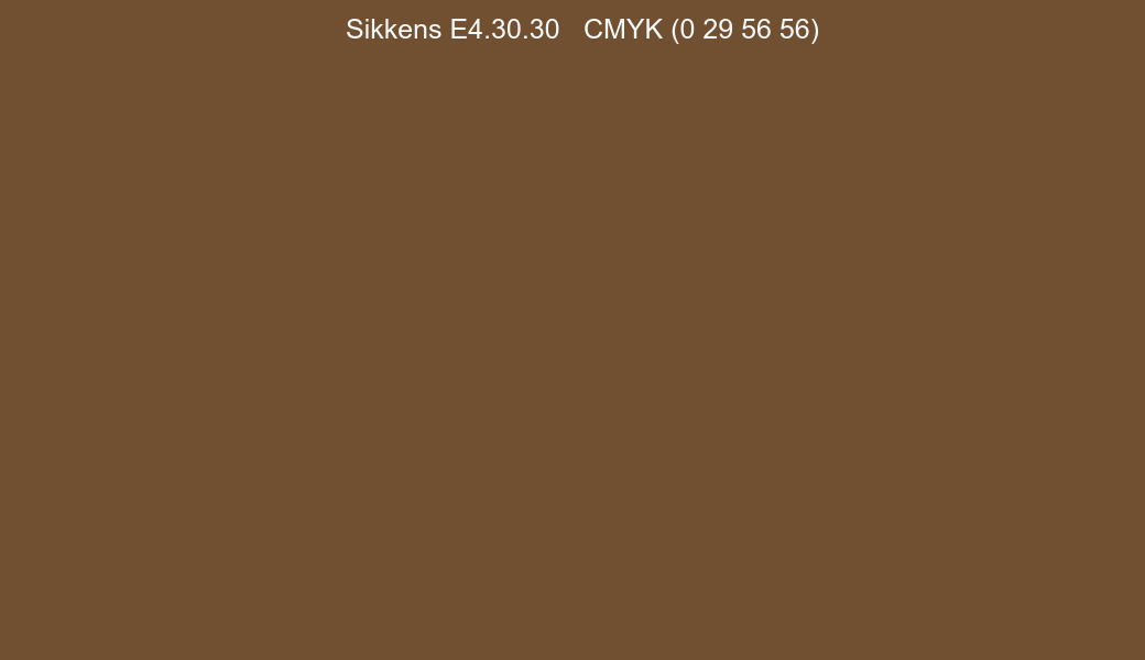 Color Sikkens E4.30.30 to CMYK (0 29 56 56) converter Color Sikkens E4.30.30 to CMYK (0 29 56 56) converter